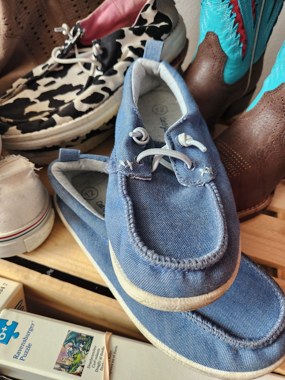 Cat & Jack Blue Canvas Slip-On Sneakers for Kids